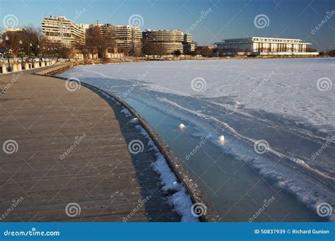 Winter at the Georgetown Waterfront Stock Image - Image of district, washington: 50837939