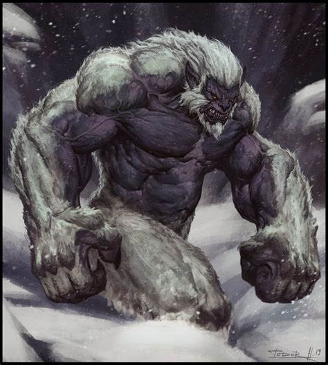 "Yeti" by Todor Hristov Fantasy Creatures Art, Mythical Creatures Art ...