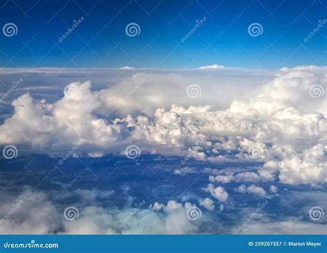 Clouds Background Seen from an Airplane Stock Image - Image of high ...