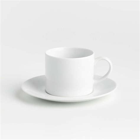 White Coffee Cup and Saucer + Reviews | Crate & Barrel