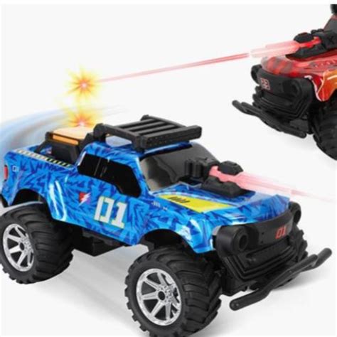 The Battling RC Laser Tag Trucks - equipped with an infrared laser cannon and a multi ...