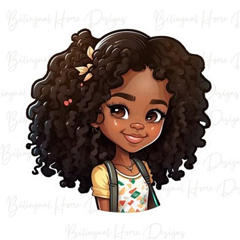 Little Girl Curly Hair Clipart