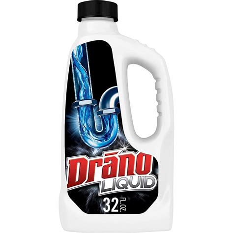 Drano Liquid Drain Clog Remover and Cleaner for Shower or Sink Drains, Unclogs and Removes Hair ...