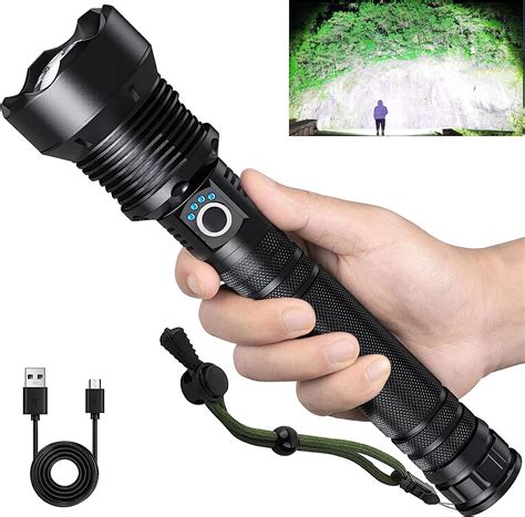 Rechargeable Flashlights 990,000 Lumens, Super Bright LED Flashlight ...