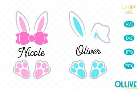 Digital Art & Collectibles Easter Bunny Png file Easter Ears Svg ...