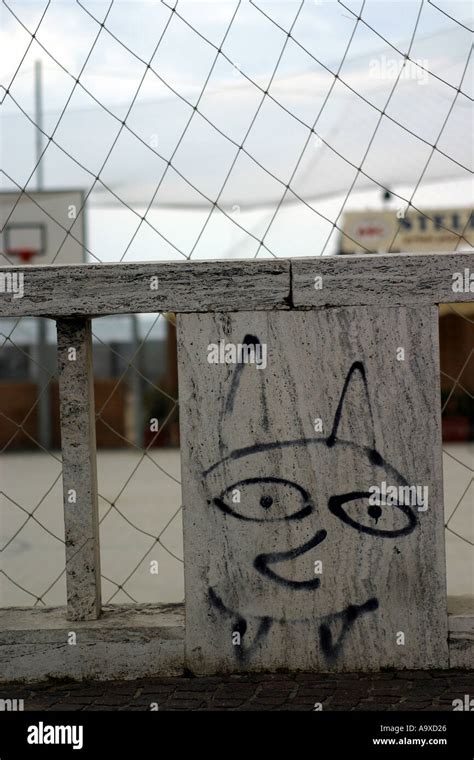 urban graffiti street art funny face Stock Photo - Alamy