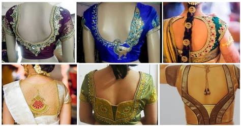 15 Traditional Blouse Back Neck Designs for Pattu Sarees | Styles At Life