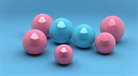 Premium AI Image | Geometric Abstractions 3D Render of Primitive Shapes on Blue Background with Pink