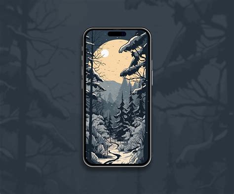 Full Moon And Winter Forest Wallpapers - Best 4K Forest wallpaper