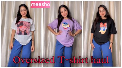 Meesho Oversized T-shirt haul starting ₹200/- | Meesho haul | Meesho top |Riturvanjali - YouTube