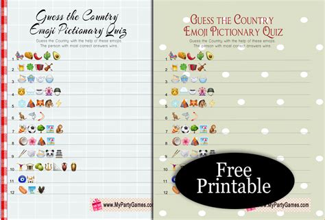 guess the country free printable emoji pictionary quiz - emoji answers ...