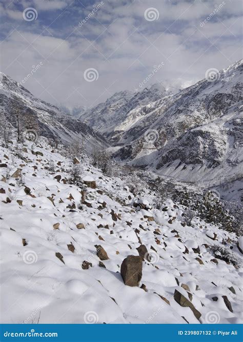 Snow Beautiful Gilgit Mountain Area Stock Photo - Image of area, snow ...