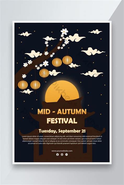 Mid Autumn Festival Poster/ Flyer Design | AI Free Download - Pikbest