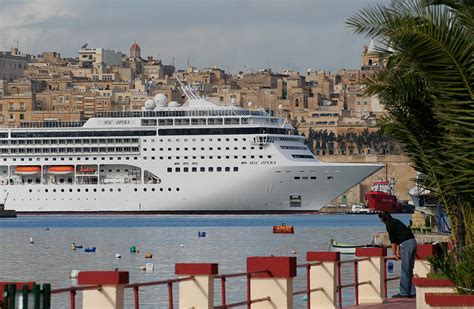 The MSC Opera leaving the Grand Harbour; Valetta, Malta | Flickr