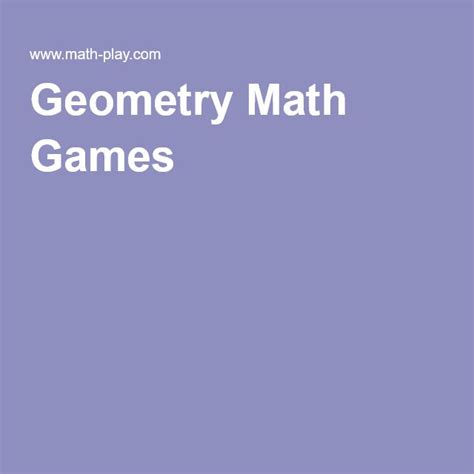 Geometry Math Games | Geometry math games, Math geometry, Math games