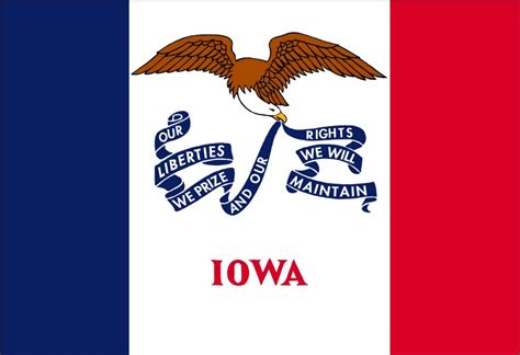 FREE Printable Iowa State Flag & color book pages | 8½ x 11