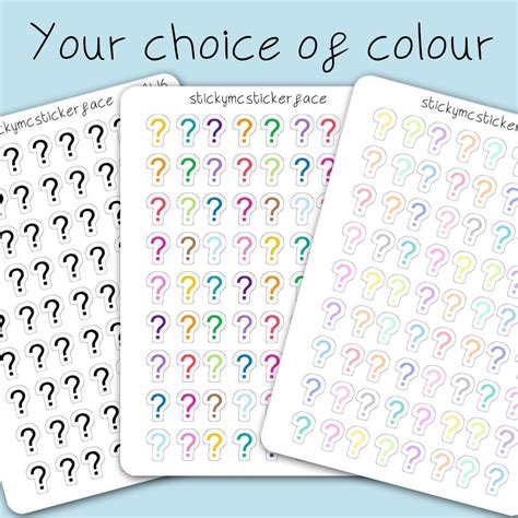 Question Mark Stickers Stickers Question Stickers Planner | Etsy UK