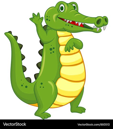 Cute crocodile cartoon Royalty Free Vector Image