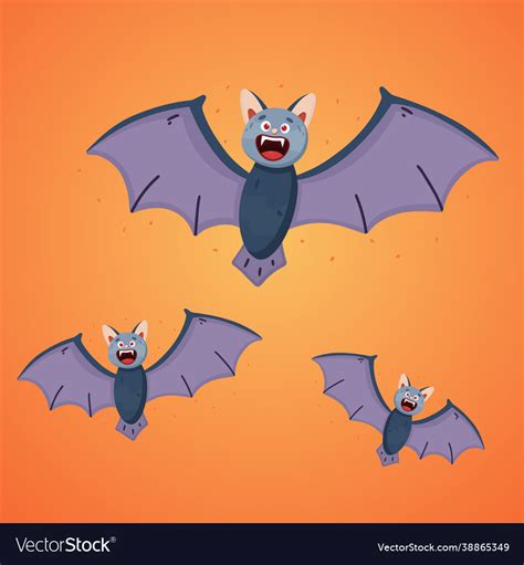 Funny bats halloween concept Royalty Free Vector Image