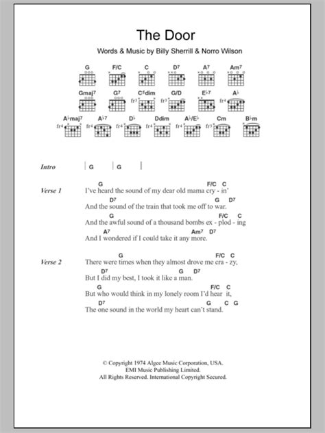 The Door by George Jones - Guitar Chords/Lyrics - Guitar Instructor