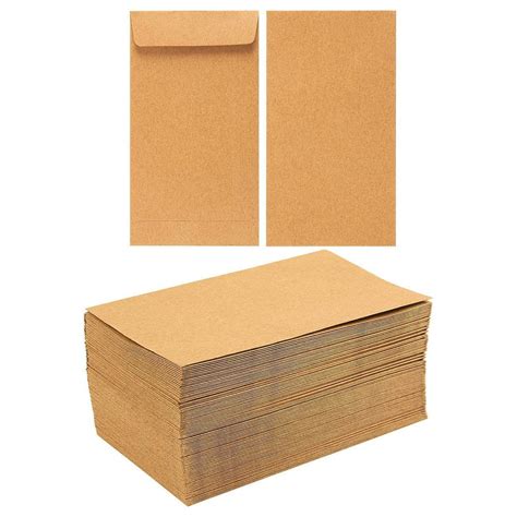 100-Pack Of Coin Envelopes - Small Kraft Money Envelopes, for Currency Exchange, Business Use ...