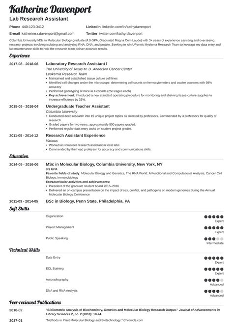 Cv Template Research Scientist | Free Resume Templates