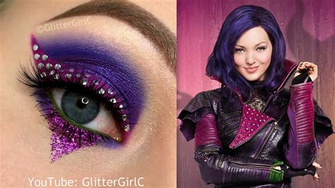 Descendants Mal Makeup Tutorial - YouTube