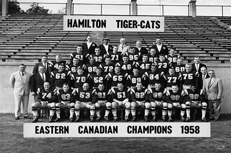 CFL 1958 Hamilton Tiger Cats Team Photo black & White 8 X 10 Photo Picture | eBay
