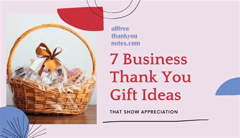 7 Business Thank you Gift Ideas - All Free Thank You Notes