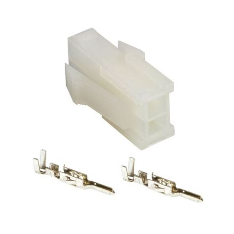 MOLEX female 2 pin connector with 2 male contacts