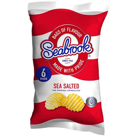 Seabrook Crisps 6pk - Sea Salted | Crisps - B&M