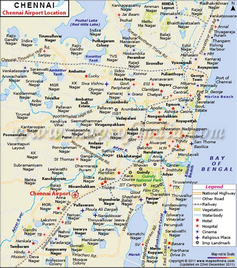 Chennai Airport Map, Airport Map of Chennai