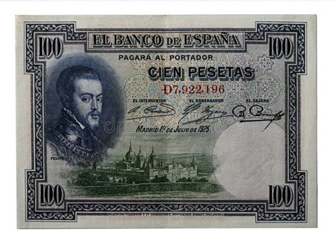 Spanish Peseta - 100 Peseta Bill from 1928 Stock Image - Image of famous, banknotes: 245170585