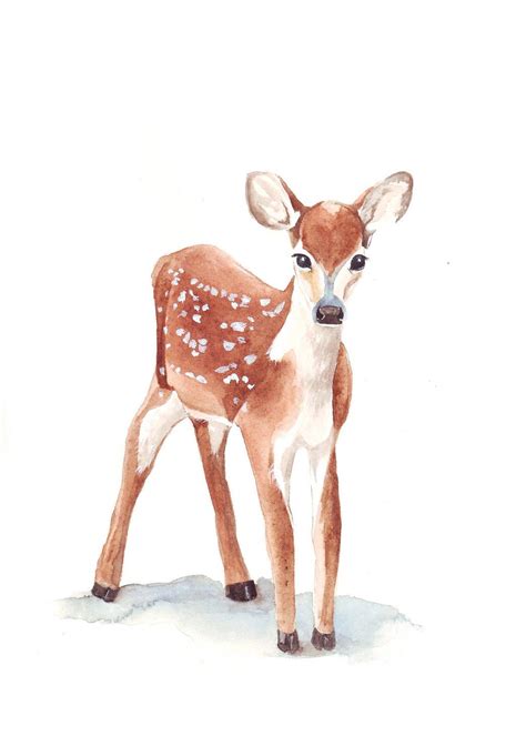 MUST HAVE. Deer Watercolor Painting - print of watercolor painting ...