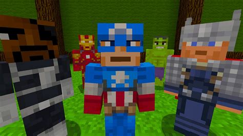 Minecraft Xbox | Surprise Skins | Disney Marvel Avengers Vs Minecraft Mobs | Super Heros For ...