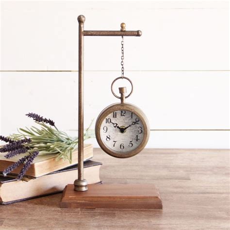 Tabletop Hanging Clock With Stand | Hanging clock, Clock, Clock decor