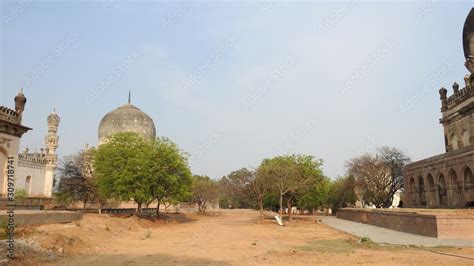 The ancient tomb of Qutb Shahi in Hyderabad - India. The Kings are ...