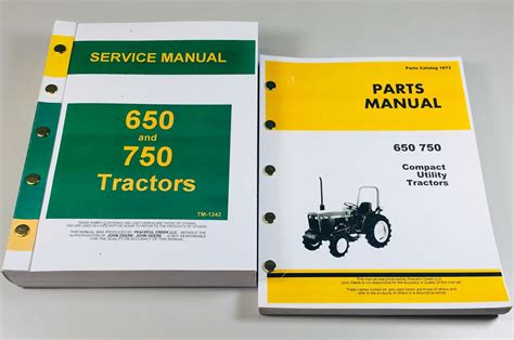 Service Manual Set For John Deere 650 750 Tractor Parts Catalog ...