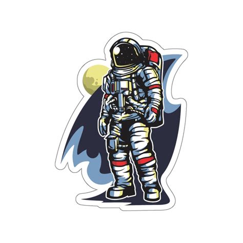 Astronaut Sticker Spaceman Sticker Space Sticker Kiss-cut - Etsy