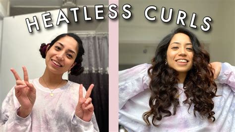 OVERNIGHT HEATLESS CURLS WITH A ROBE BELT I super easy and quick - YouTube