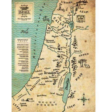 Map of Israel - exclusive artwork from “The Gospels” – Drive Thru History® | Ancient israel map ...