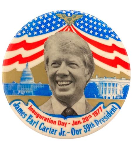 3.5" Jimmy Carter Inauguration Day Jan 20th, 1977, Button (CARTER-025 ...