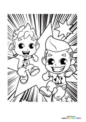 Vlad and Niki cartoon - Coloring Pages for kids