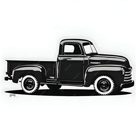 Premium Vector | Black silhouette of a truck on white background