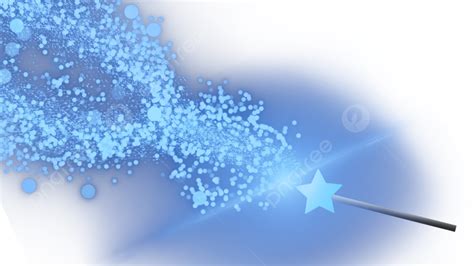 Fairy Magic Wand PNG Image, Magic Fairy Wand Cross Blue Light Effect ...