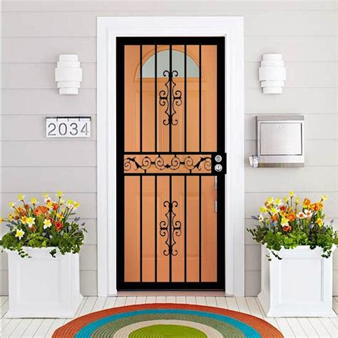 Grisham 36 in. x 80 in. 401 Series Black Mariposa Security Door-40121 - The Home Depot in 2020 ...