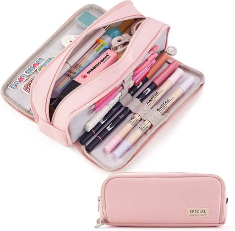 Amazon.com: CICIMELON Large Capacity Pencil Case 3 Compartment Pouch ...