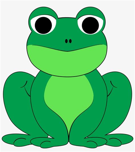 Animal Outline Clipart-cartoon style big eyed frog black white - Clip Art Library