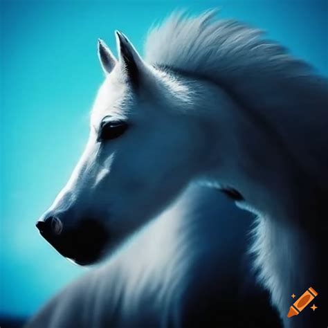 Image of a horse and arctic fox hybrid on Craiyon