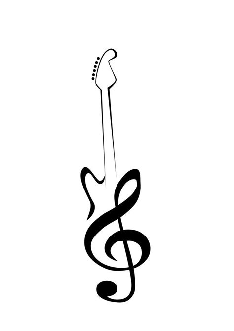 Guitar Clef by mangledmess | doodles | Pinterest | Tattoo ideas Tat ... | Guitar tattoo design ...